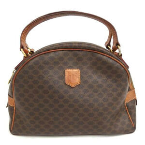 Celine Macadam Leather Handbag Brown